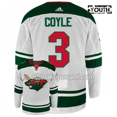 Minnesota Wild Dresy CHARLIE COYLE 3 Adidas Bílá Authentic - Dětské Minnesota Wild Dresy CHARLIE COYLE 3 Adidas Bílá Authentic - Dětské